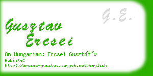 gusztav ercsei business card